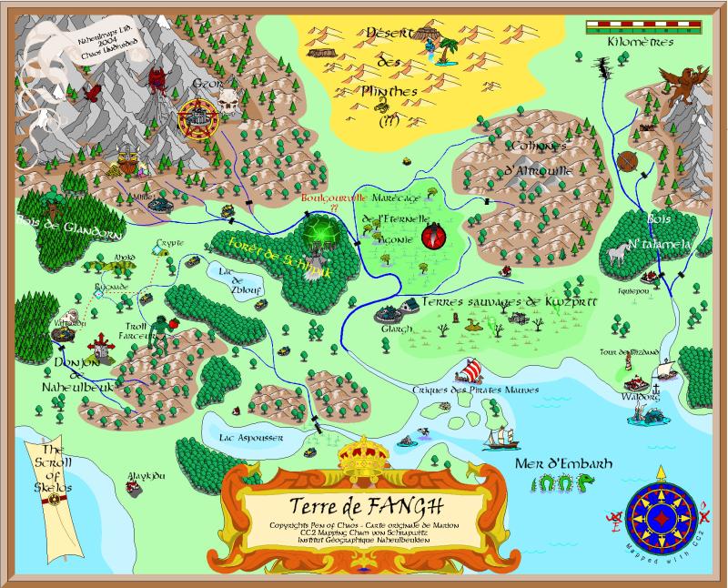 Carte de la Terre de Fangh